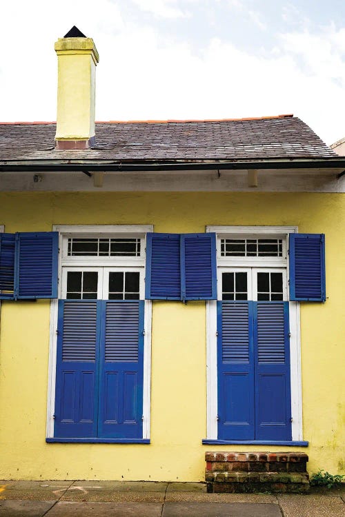 Yellow French Quarter Cottage New Orleans Louisiana