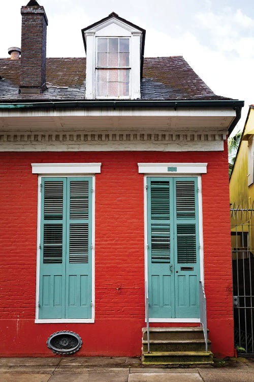 Red French Quarter Cottage New Orleans Louisiana