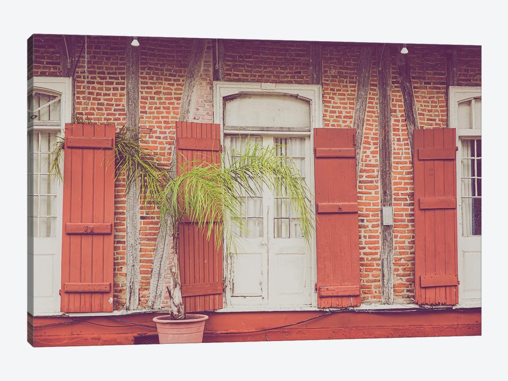 Tropical French Quarter Colors New Orleans by Ann Hudec 1-piece Canvas Wall Art