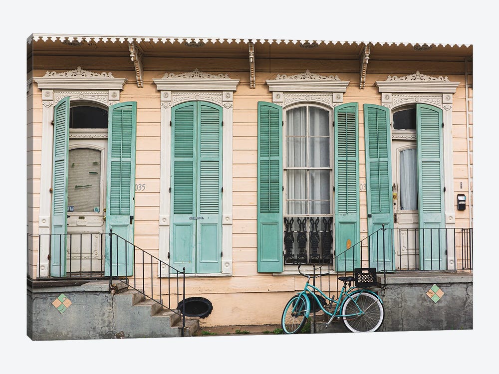 French Quarter New Orleans Architecture by Ann Hudec 1-piece Canvas Artwork