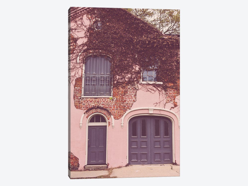 New Orleans Garden District Pink Carriage House by Ann Hudec 1-piece Canvas Artwork