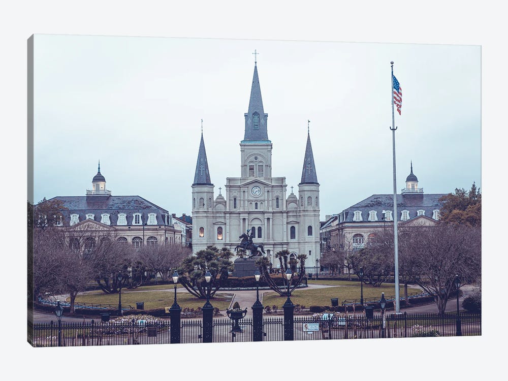 Early Morning In Jackson Square New Orleans by Ann Hudec 1-piece Canvas Artwork