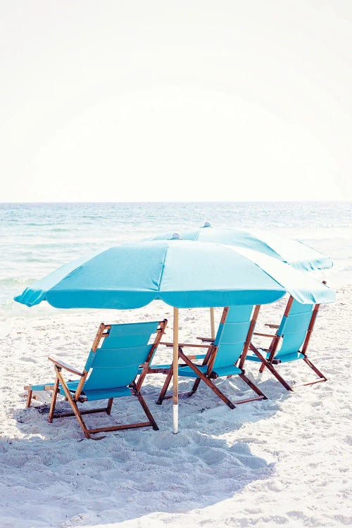 Florida Beach Umbrellas by Ann Hudec wall art