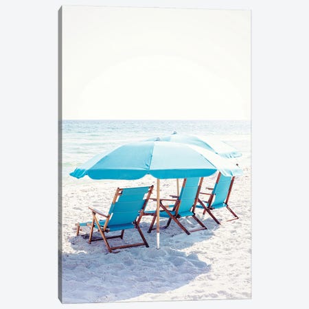 Florida Beach Umbrellas Canvas Print #AHD343} by Ann Hudec Canvas Print