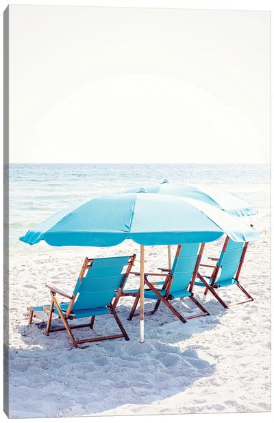 Florida Beach Umbrellas Canvas Art Print - Ann Hudec