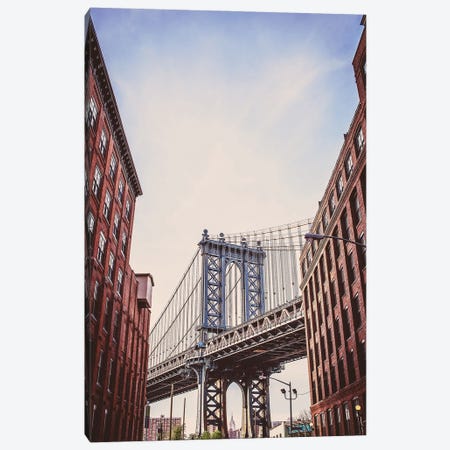 Dumbo Manhattan Bridge Canvas Print #AHD358} by Ann Hudec Canvas Artwork