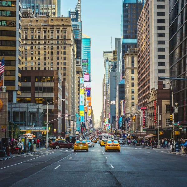 Fine Art Print: 7th Avenue Sunset New York City by Ann Hudec