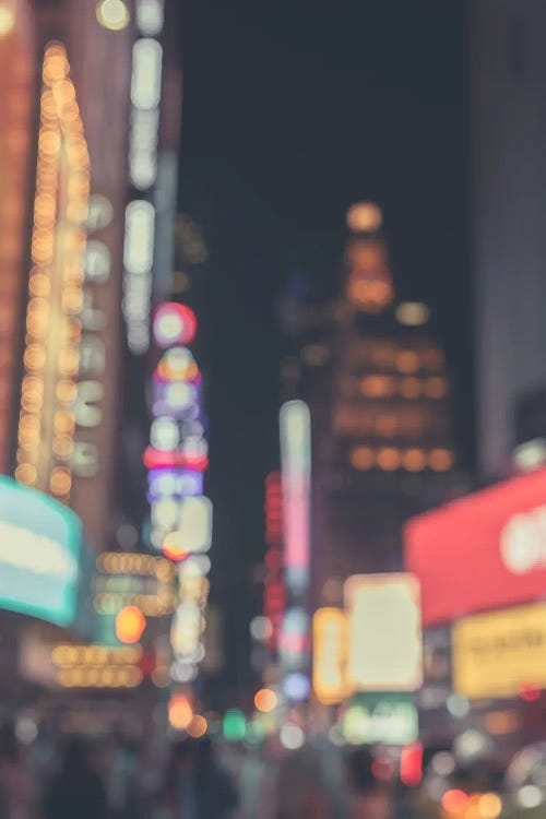 Times Square NYC Abstract by Ann Hudec wall art