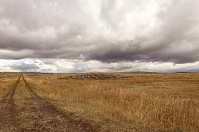Storm Clouds Over Montana Prairie by Ann Hudec canvas print