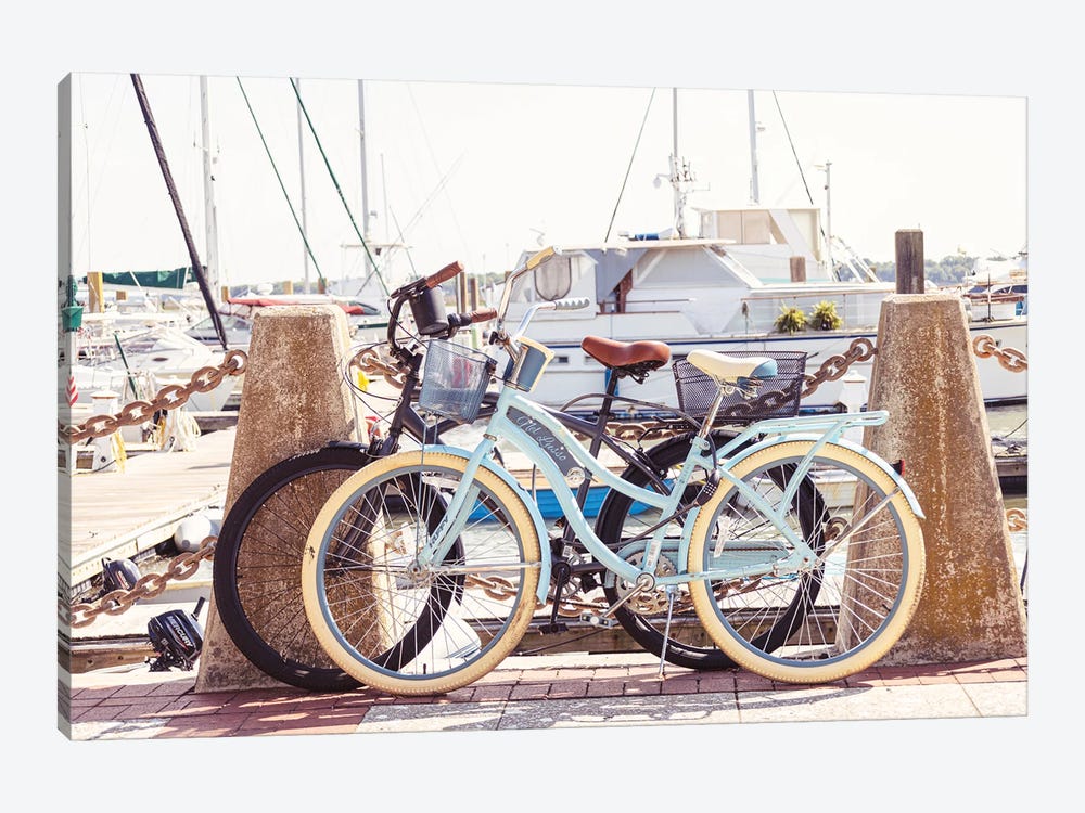 Take A Spin Vintage Bicycles Beaufort South Carolina by Ann Hudec 1-piece Canvas Art Print