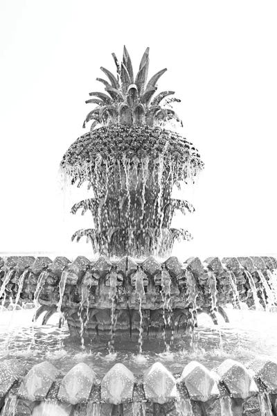 Pineapple Fountain X Charleston South Carolina by Ann Hudec framed wall art