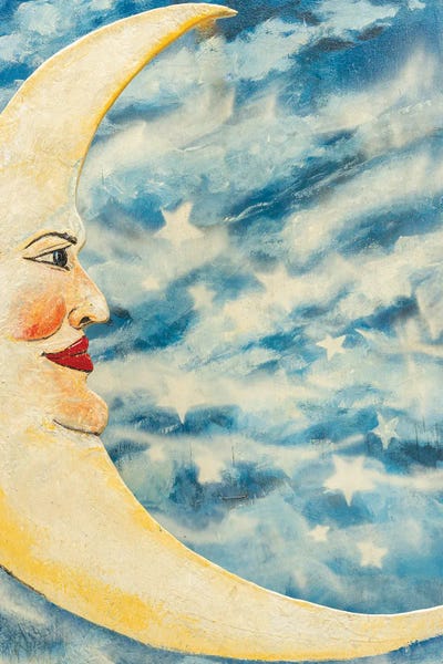 Ann Hudec: Route 66 Vintage Crescent Moon by Ann Hudec