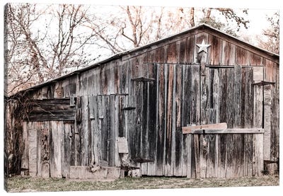 Lone Star Barn Canvas Art Print - Country Scenic Photography