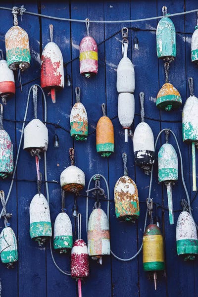 Maine Lobster Buoys by Ann Hudec canvas print