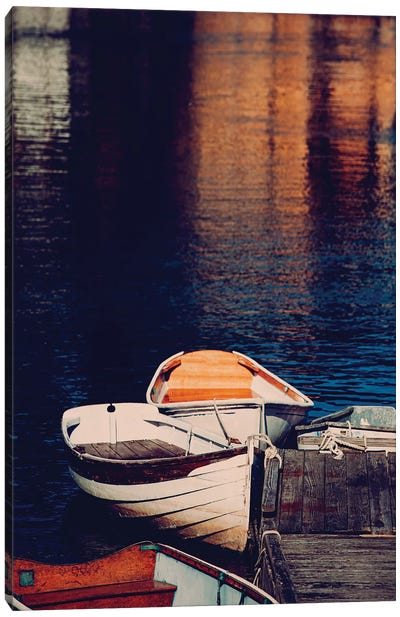 Maine Rowboats Canvas Art Print - Vintage Styled Photography