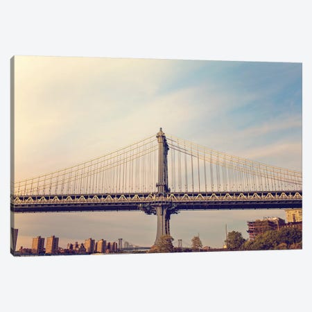 Manhattan Bridge Canvas Print #AHD91} by Ann Hudec Canvas Print