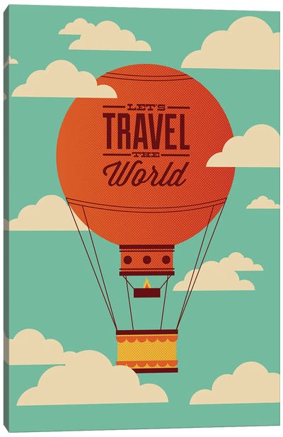 Travel the World Canvas Art Print - Hot Air Balloon Art
