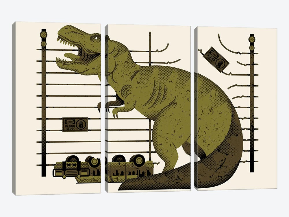 You've Got A T-Rex? by Burger Bolt 3-piece Canvas Print