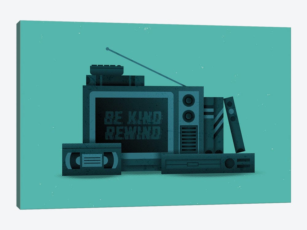 Be Kind Rewind by Burger Bolt 1-piece Art Print