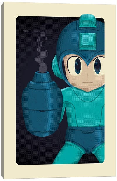 Blue Bomber 2.0 Canvas Art Print - Other Anime & Manga Characters