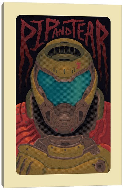 Rip And Tear Canvas Art Print - Limited Edition Video Game Art