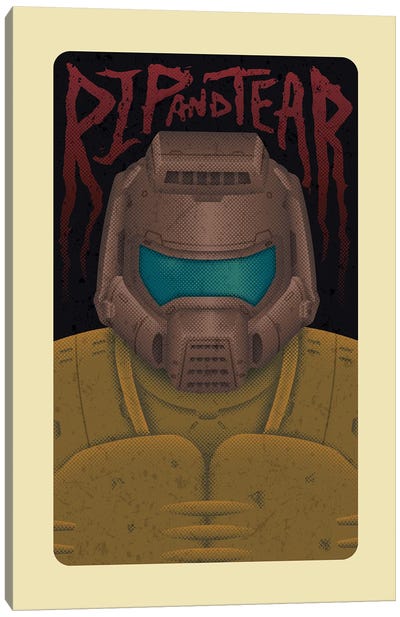 Rip And Tear '93 Canvas Art Print - Limited Edition Video Game Art