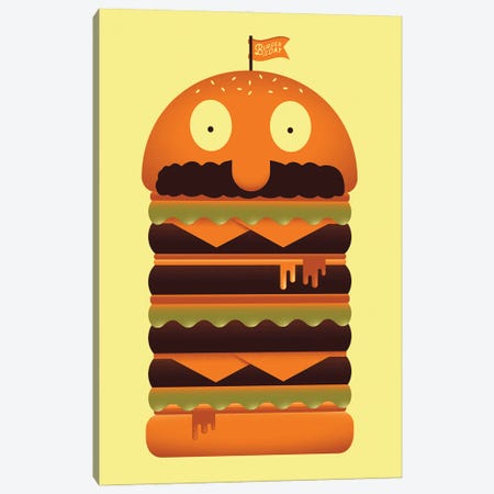 Burger of the Day Canvas Print #AHH18} by Burger Bolt Canvas Print