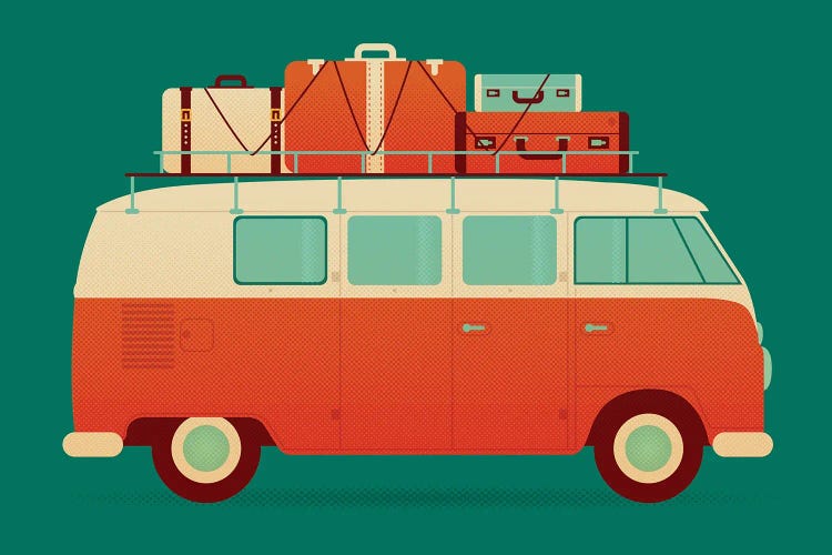 60's Vacation by Burger Bolt wall art