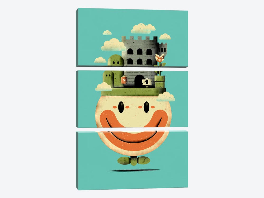 Clown Terrarium by Burger Bolt 3-piece Art Print
