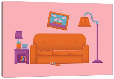 Couch Gag Canvas Art Print - Cartoon & Animated TV Show Art