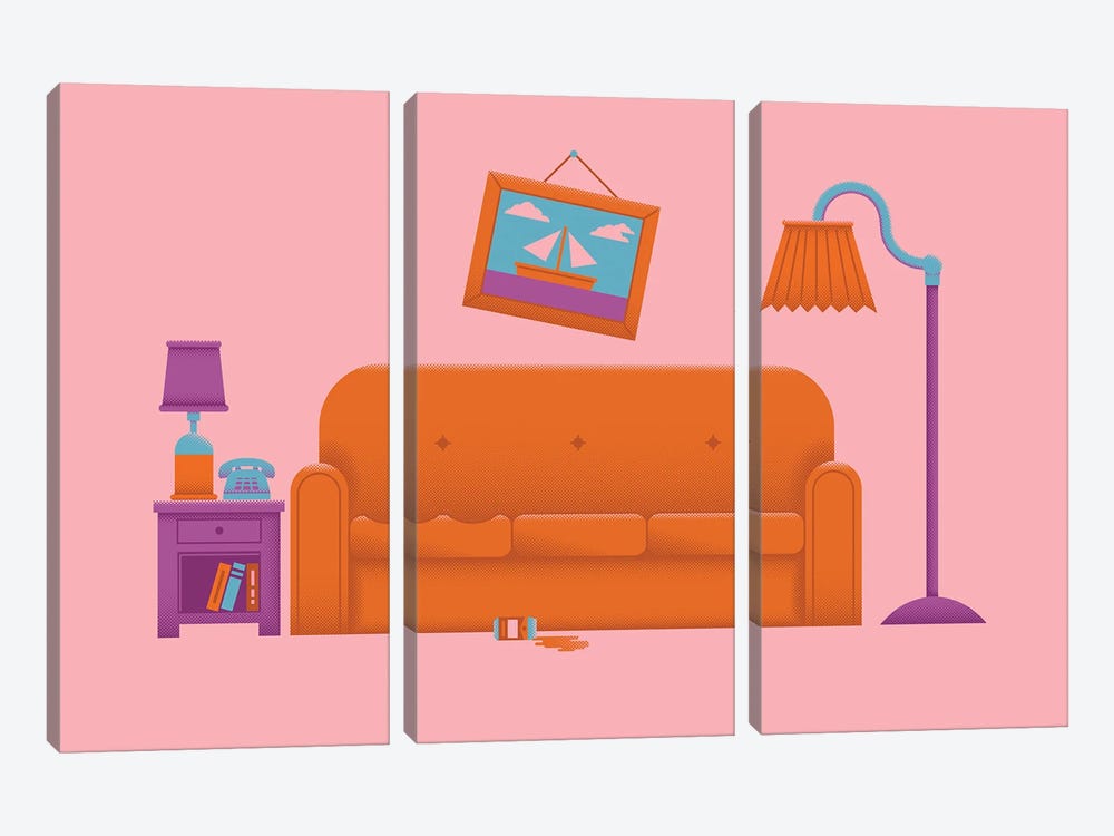 Couch Gag by Burger Bolt 3-piece Canvas Wall Art