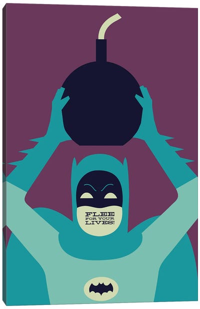 Flee For Your Lives Canvas Art Print - Batman