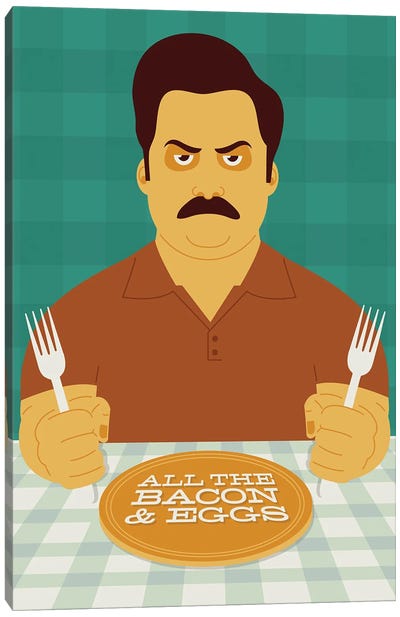 Bacon & Eggs Canvas Art Print - Burger Bolt