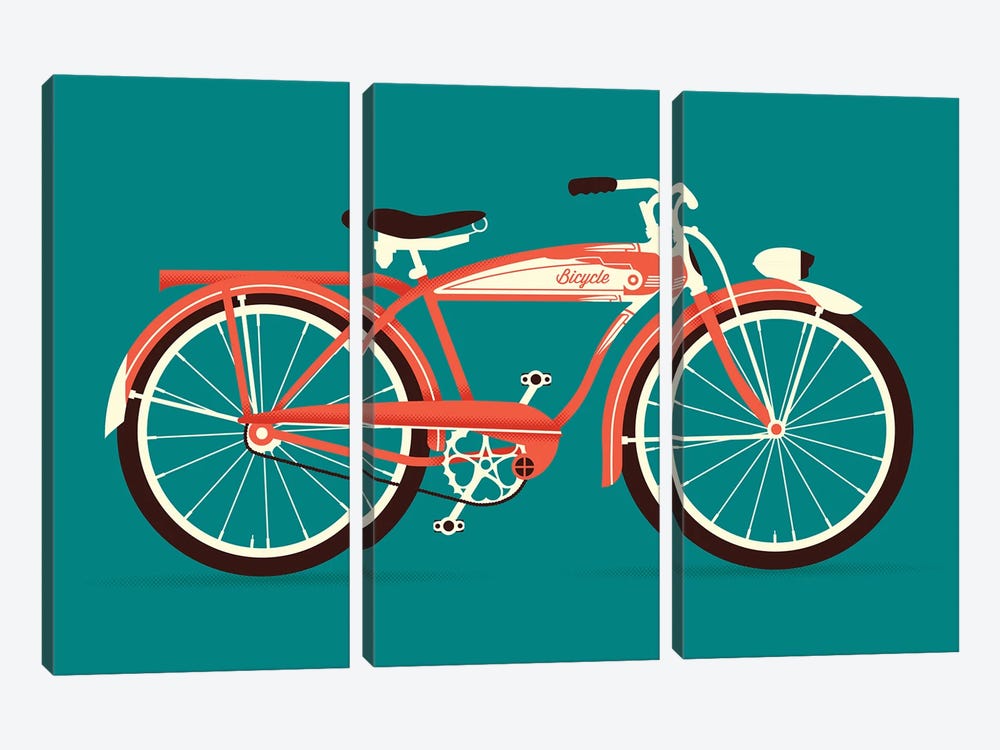 Bicycle by Burger Bolt 3-piece Canvas Art