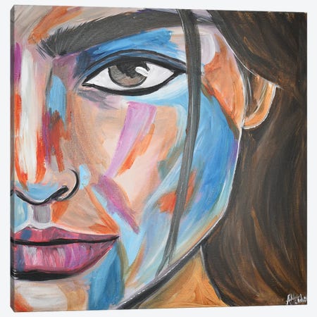 Half Face Canvas Print #AHI103} by Aisha Haider Canvas Art