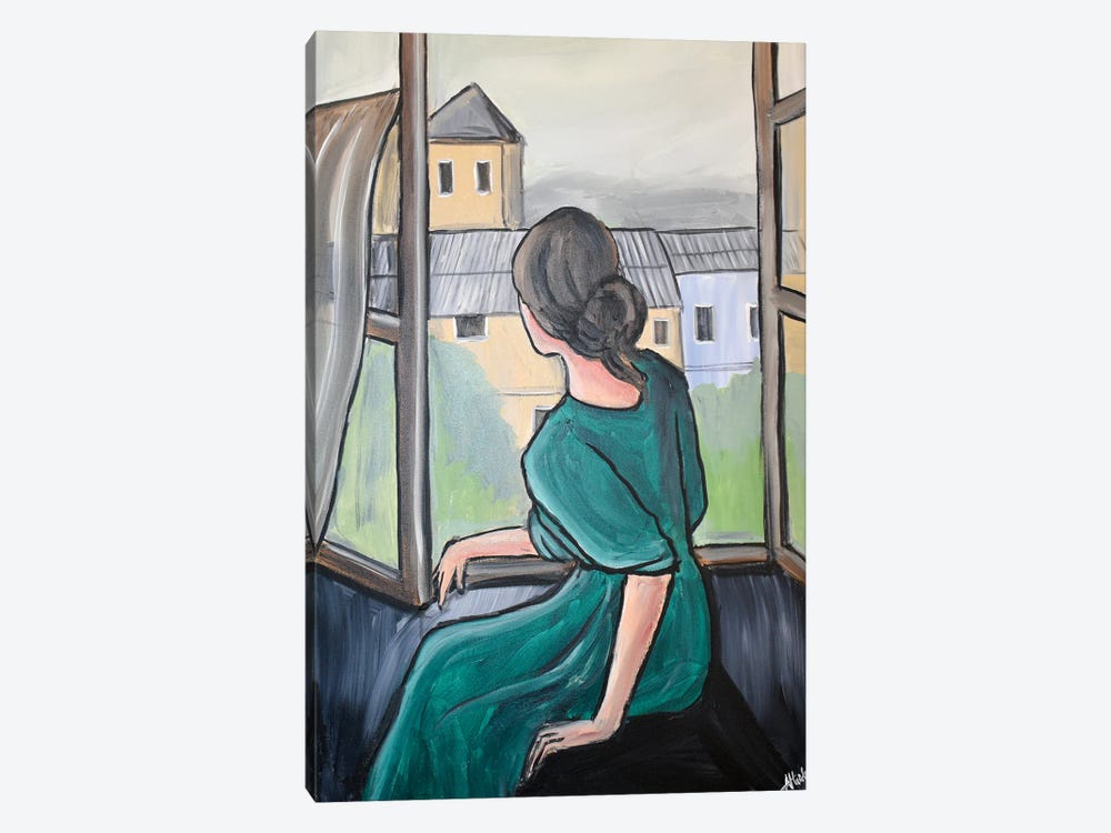 Woman In Green by Aisha Haider 1-piece Canvas Wall Art