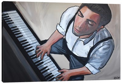 The Pianist Canvas Art Print - Aisha Haider