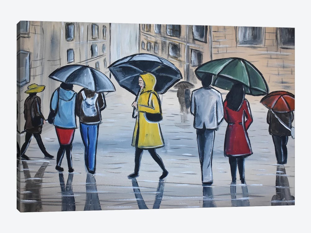 The City Rain II by Aisha Haider 1-piece Canvas Art Print