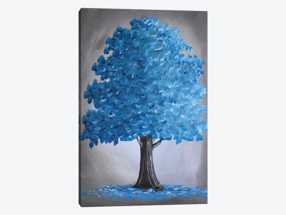 Teal Blue Tree by Aisha Haider 1-piece Canvas Art Print