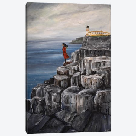 By The Lighthouse Canvas Print #AHI118} by Aisha Haider Canvas Art Print