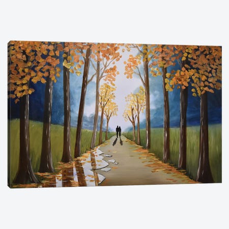 Through The Autumn Trees Canvas Print #AHI120} by Aisha Haider Canvas Art