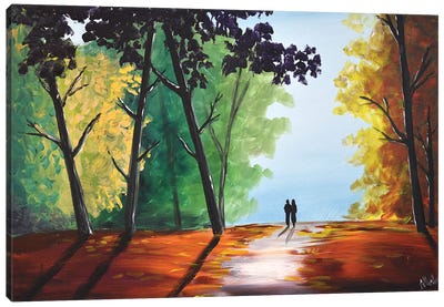 Colorful Autumn Scene II Canvas Art Print - Aisha Haider
