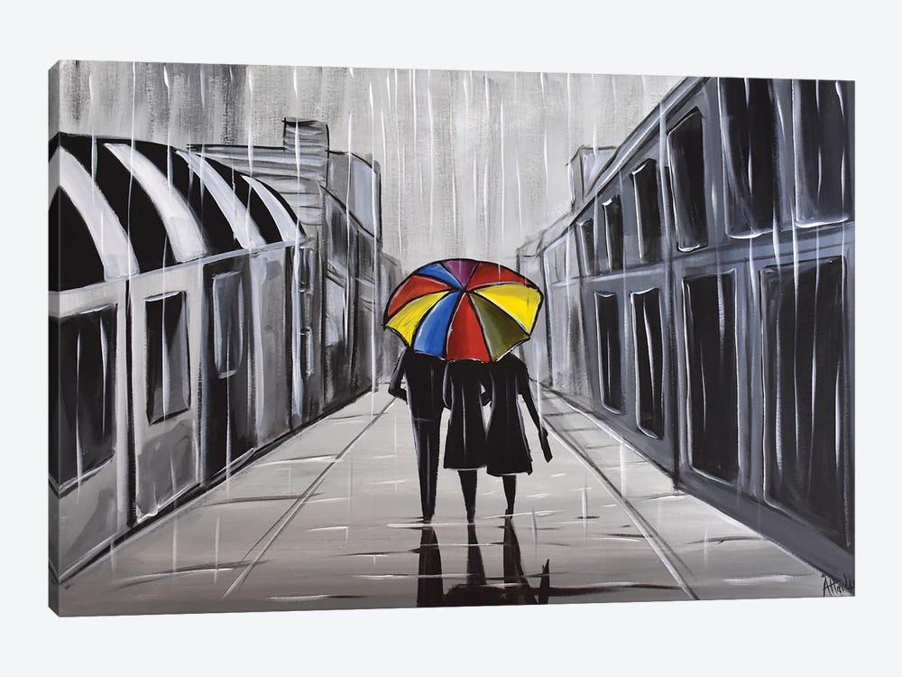 Rainbow Umbrella by Aisha Haider 1-piece Art Print