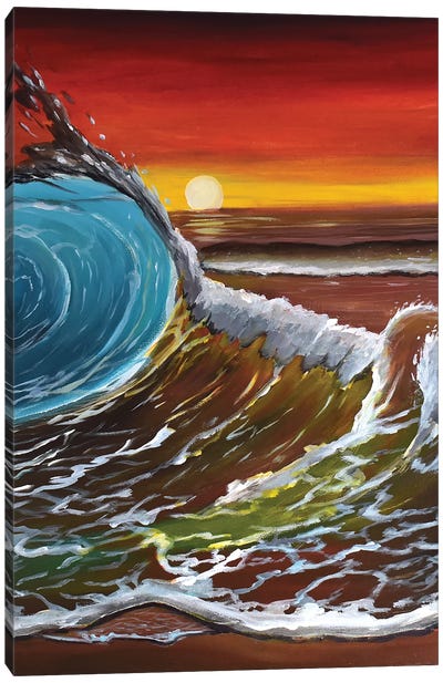 Sunset Waves Canvas Art Print - Aisha Haider
