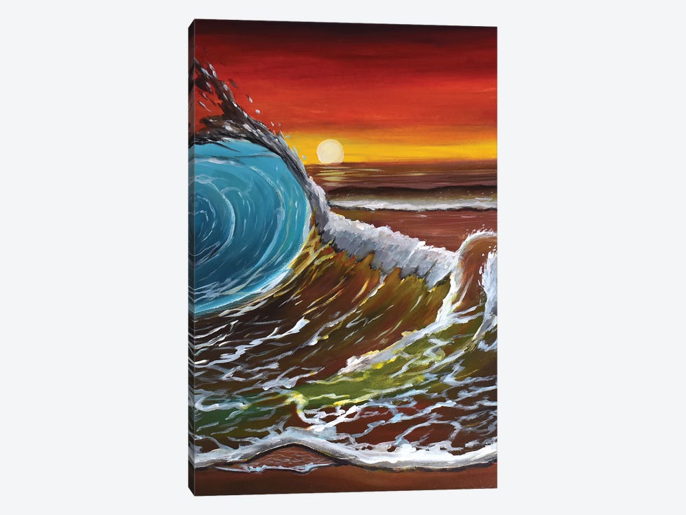 Sunset Waves by Aisha Haider 1-piece Canvas Wall Art