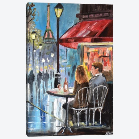 An Evening In Paris Canvas Print #AHI146} by Aisha Haider Art Print