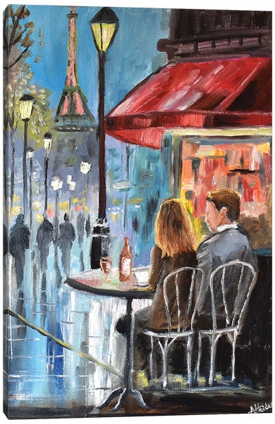 An Evening In Paris Canvas Art Print - Aisha Haider