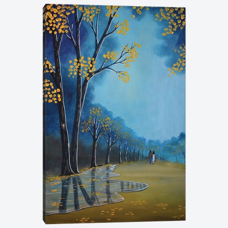 Golden Trees Canvas Print #AHI14} by Aisha Haider Canvas Print