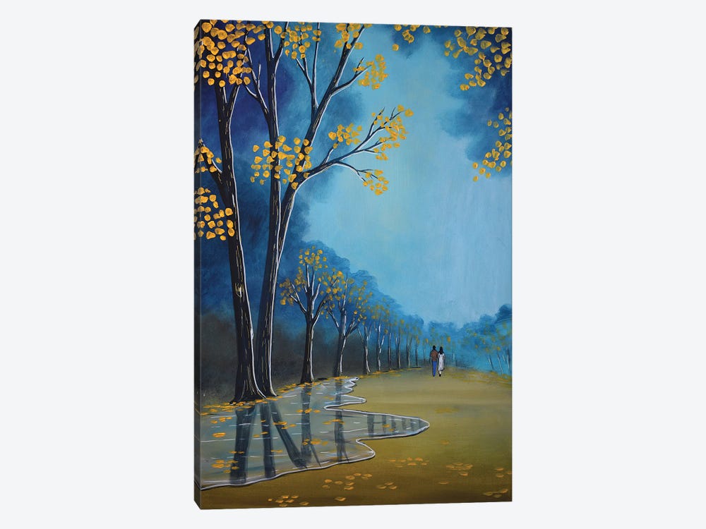 Golden Trees by Aisha Haider 1-piece Canvas Art