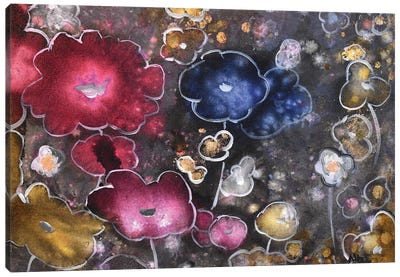 Magical Abstract Flowers Canvas Art Print - Aisha Haider
